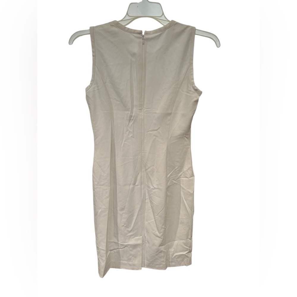 Calvin Klein Sleeveless Sheath Dress Ivory Nude Size 4 NWT - Picture 2 of 4